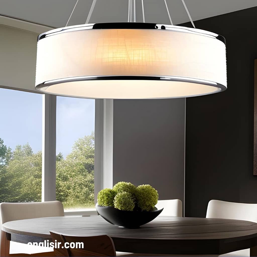 Light Dimmable Drum Chandelier